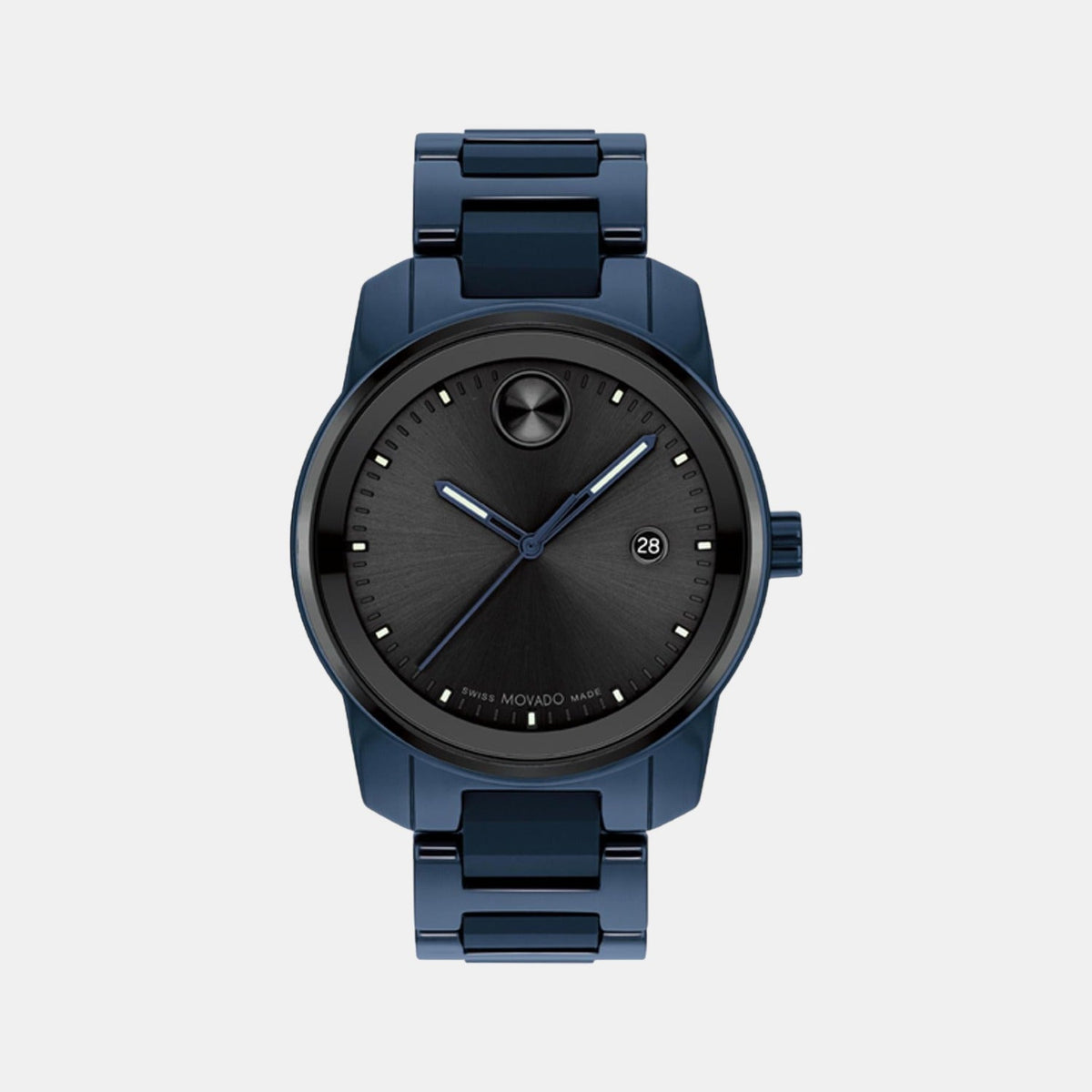 Movado Bold Verso Men Quartz Black Dial Analog Ceramic Watch 3600864