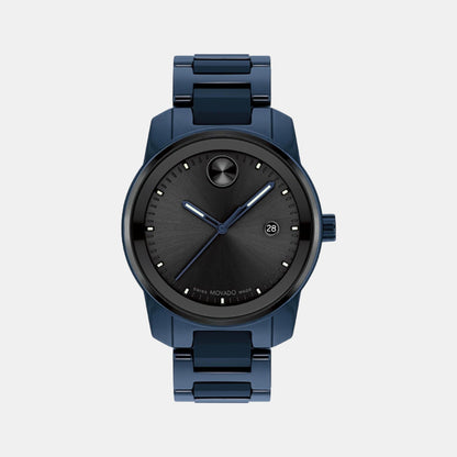 Movado Bold Verso Men Quartz Black Dial Analog Ceramic Watch 3600864