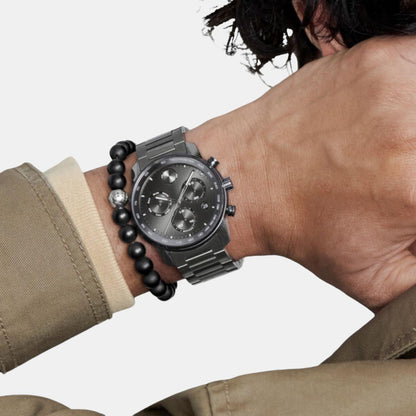 Movado Bold Verso Men Quartz Grey Dial Chronograph Stainless Steel Watch 3600867