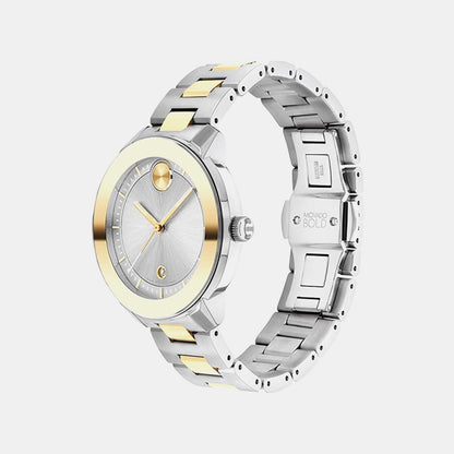 Movado Bold Verso Women Quartz Silver Dial Analog Stainless Steel Watch 3600870