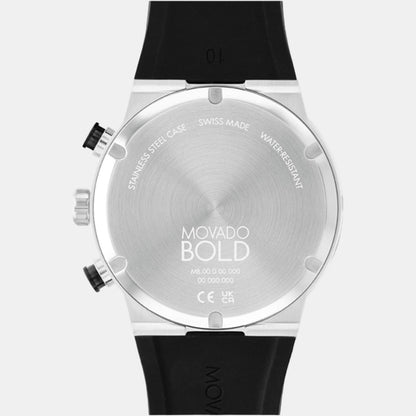 Movado Bold Fusion Men Quartz Silver Dial Chronograph Stainless Steel Watch 3600894