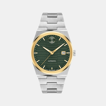 Movado Bold Quest Men Automatic Green Dial Analog Stainless Steel Watch 3600942