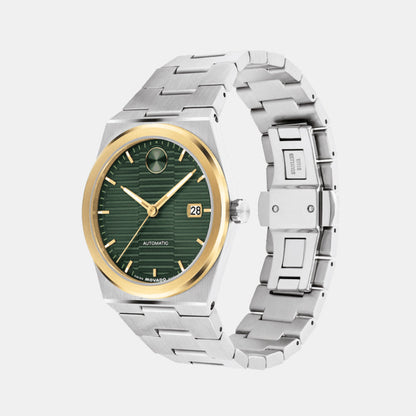 Movado Bold Quest Men Automatic Green Dial Analog Stainless Steel Watch 3600942