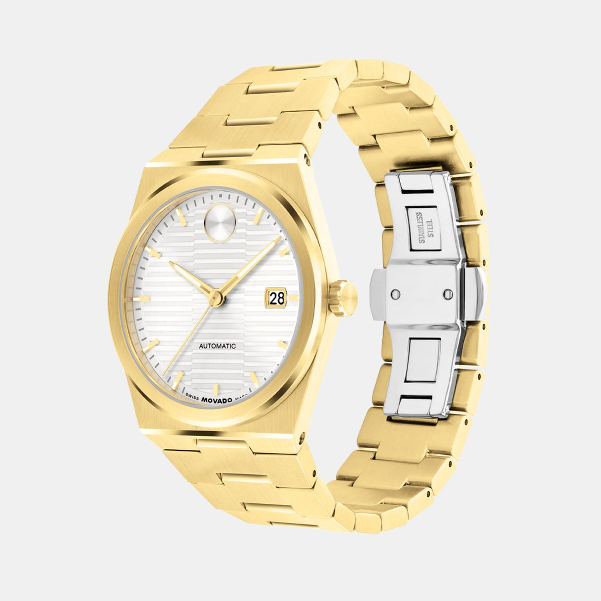 Movado Bold Quest Men Automatic White Dial Analog Stainless Steel Watch 3600943