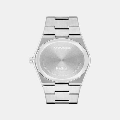 Movado Bold Quest Men Quartz White Dial Analog Stainless Steel Watch 3600972