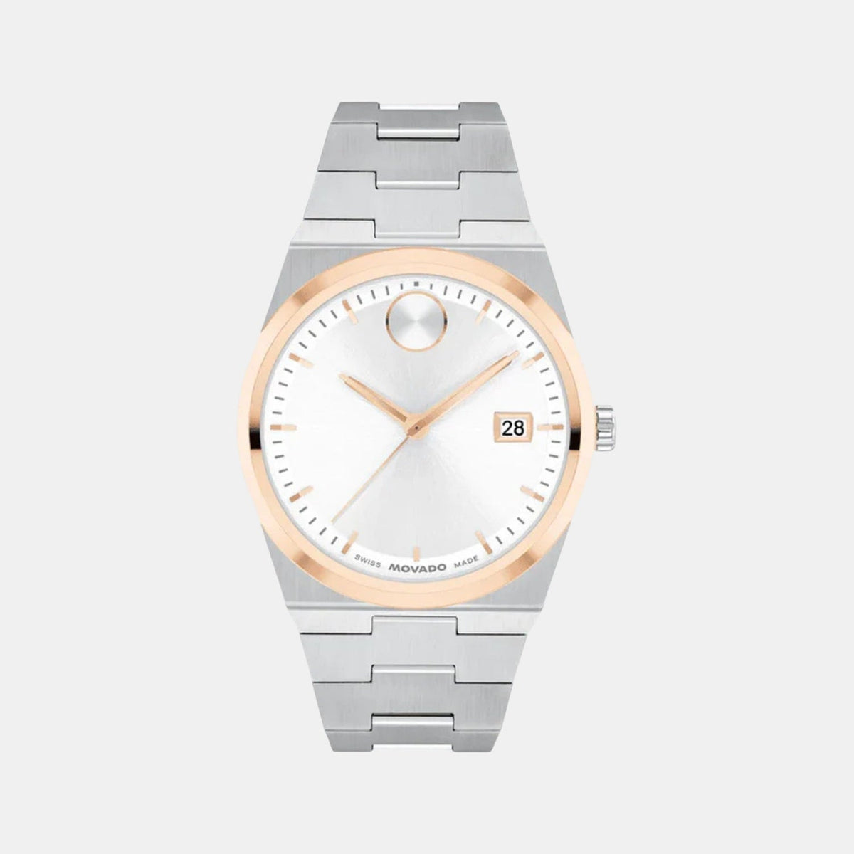 Movado Bold Quest Men Quartz White Dial Analog Stainless Steel Watch 3600972