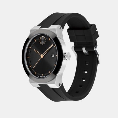 Movado Bold Fusion Men Quartz Black Dial Analog Ceramic Watch 3601079