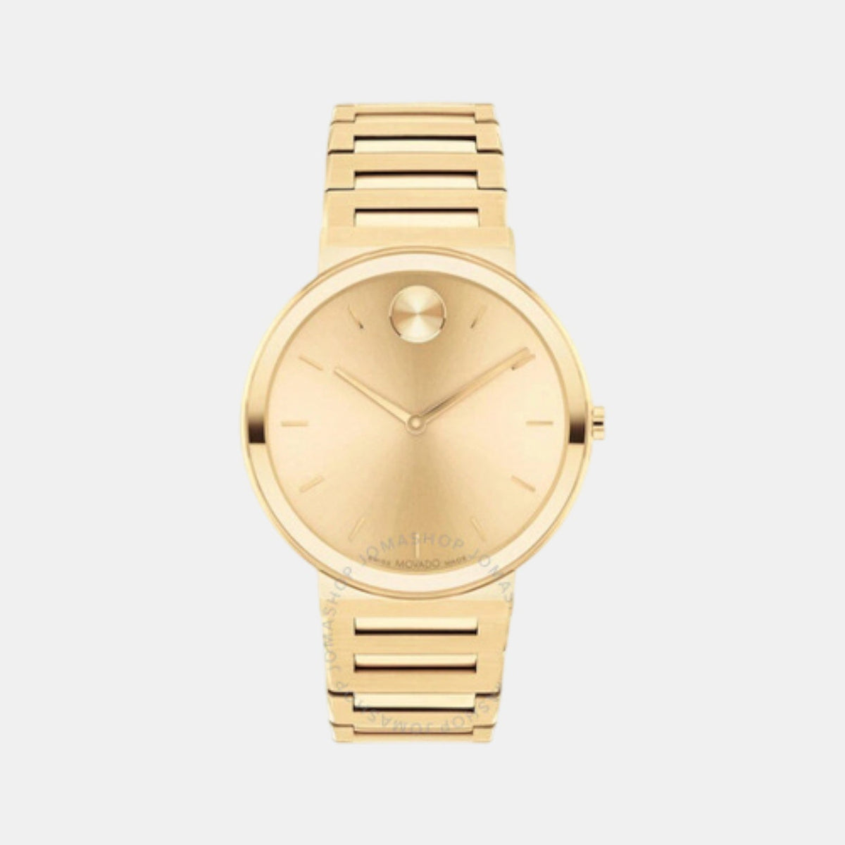 Movado Bold Horizon Men Quartz Yellow Dial Analog Stainless Steel Watch 3601081