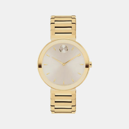 Movado Bold Horizon Women Quartz Taupe Dial Analog Stainless Steel Watch 3601088