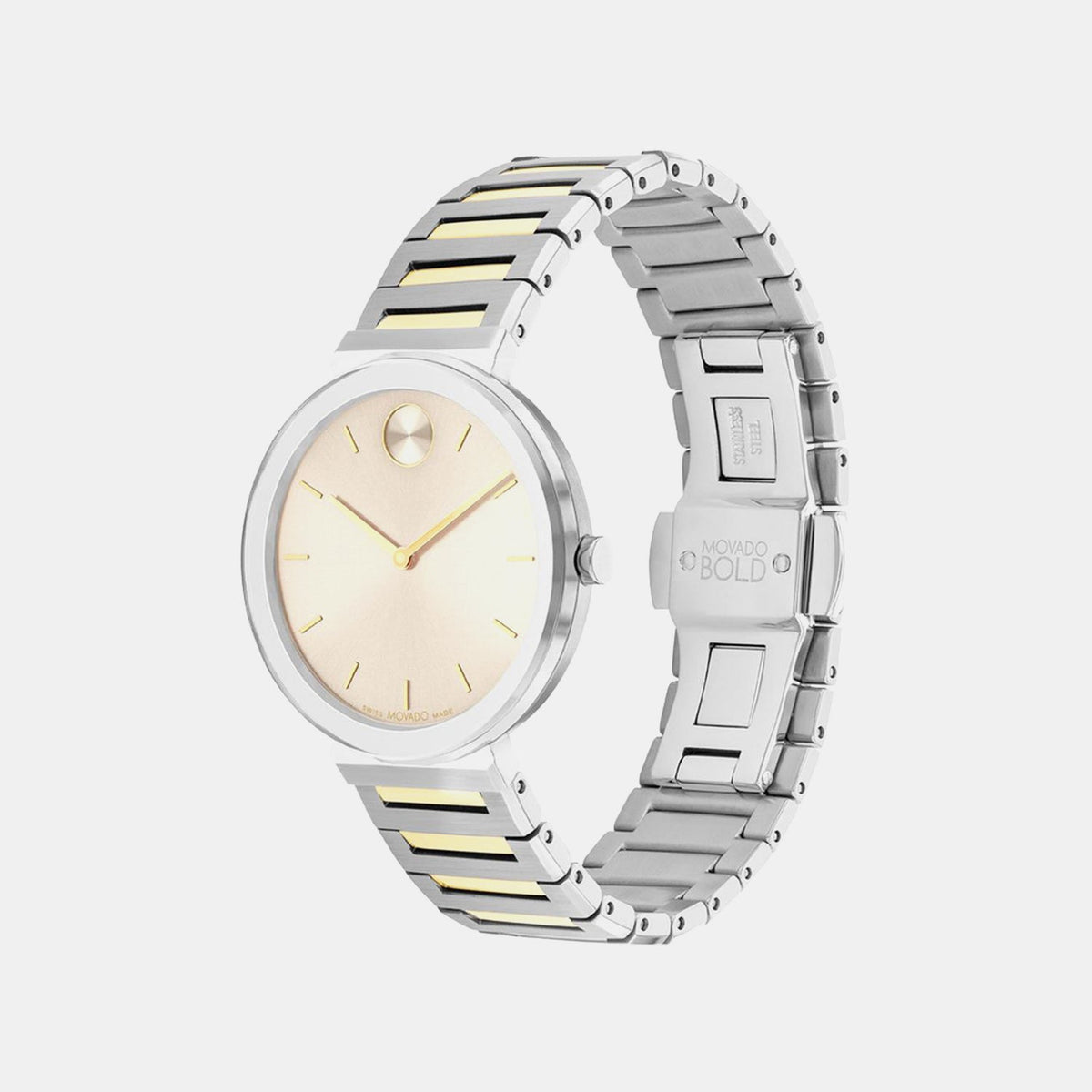 Movado Bold Horizon Women Quartz Taupe Dial Analog Stainless Steel Watch 3601091