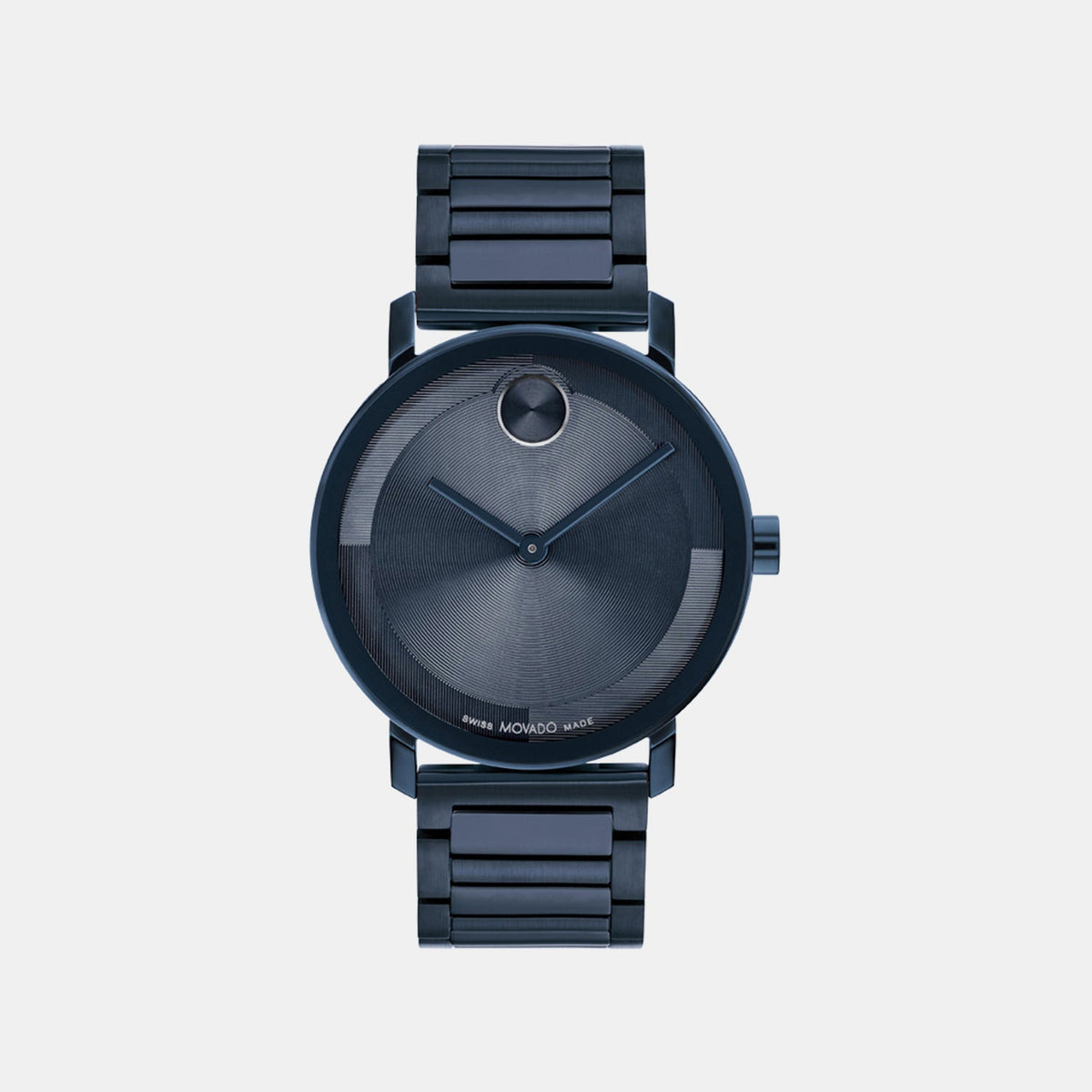 Movado Bold Evolution Men Quartz Blue Dial Analog Stainless Steel Watch 3601097