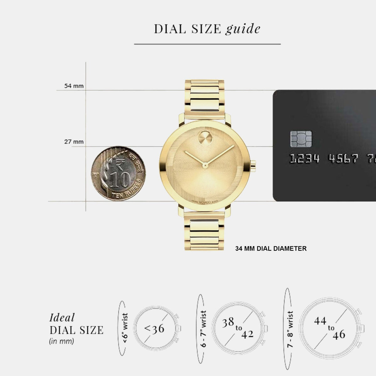 Movado Bold Evolution Women Quartz Gold Dial Analog Stainless Steel Watch 3601104