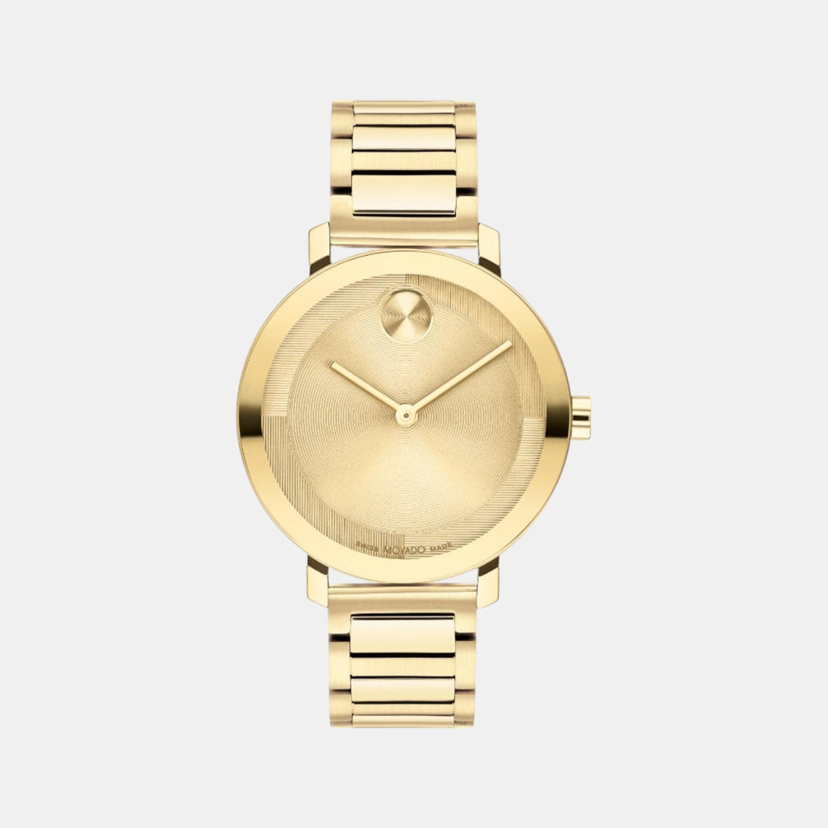 Movado Bold Evolution Women Quartz Gold Dial Analog Stainless Steel Watch 3601104