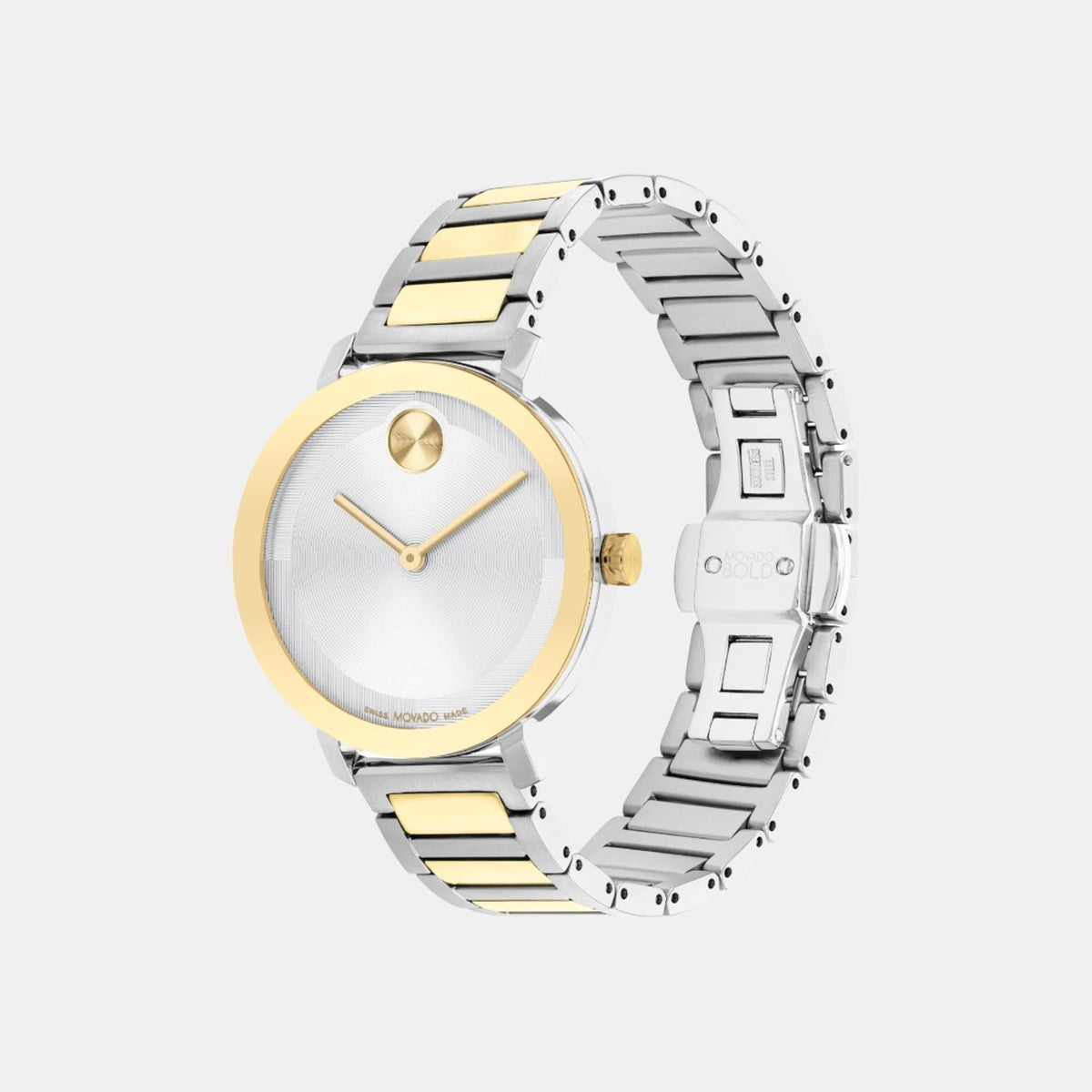 Movado Bold Evolution Women Quartz Silver Dial Analog Stainless Steel Watch 3601105
