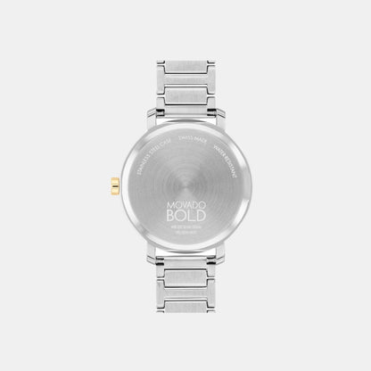 Movado Bold Evolution Women Quartz Silver Dial Analog Stainless Steel Watch 3601105
