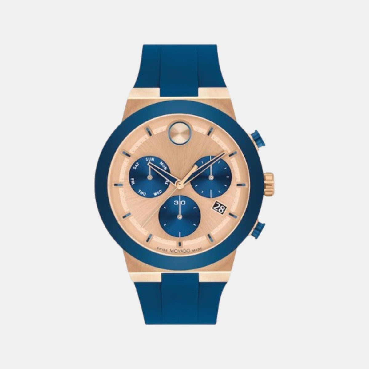 Movado Bold Fusion Men Quartz Rose Gold Dial Chronograph Ceramic Watch 3601139