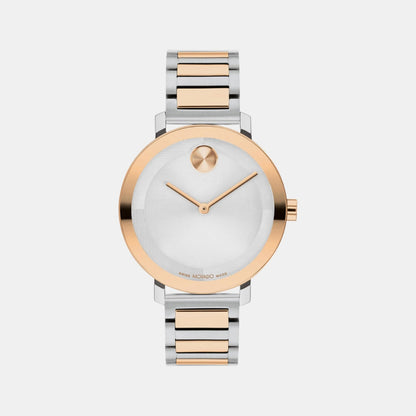 Movado Bold Evolution Women Quartz Silver Dial Analog Stainless Steel Watch 3601141