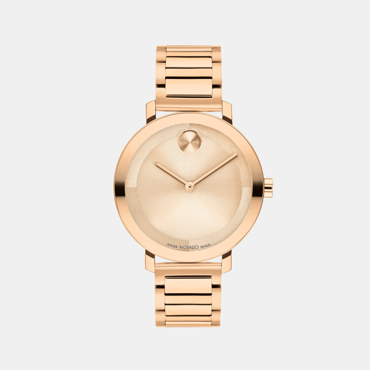 Movado Bold Evolution Women Quartz Rose Gold Dial Analog Stainless Steel Watch 3601142