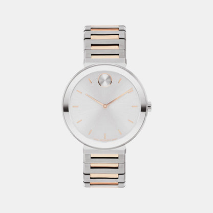 Movado Bold Horizon Women Quartz Silver Dial Analog Stainless Steel Watch 3601146