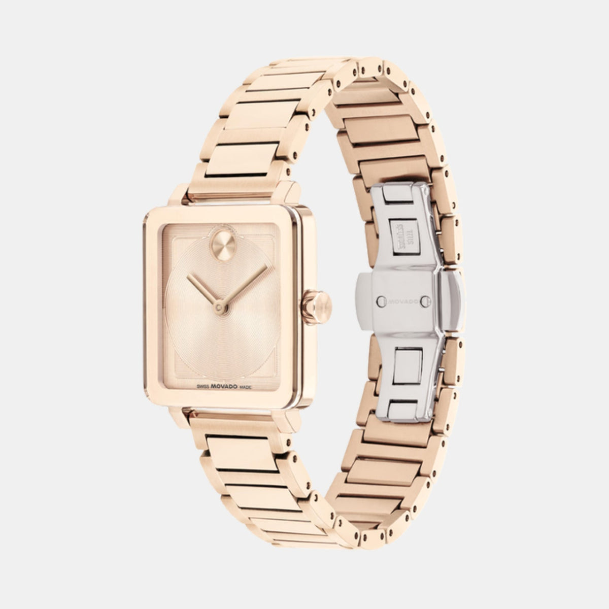 Movado Bold Evolution Women Quartz Rose Gold Dial Analog Stainless Steel Watch 3601163