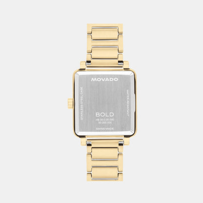 Movado Bold Evolution Women Quartz White Dial Analog Stainless Steel Watch 3601165