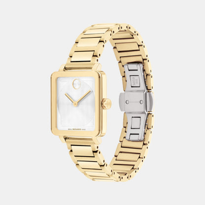 Movado Bold Evolution Women Quartz White Dial Analog Stainless Steel Watch 3601165
