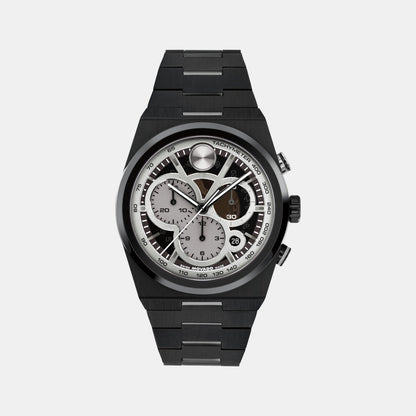 Movado Bold Quest Men Quartz Grey Dial Chronograph Stainless Steel Watch 3601184