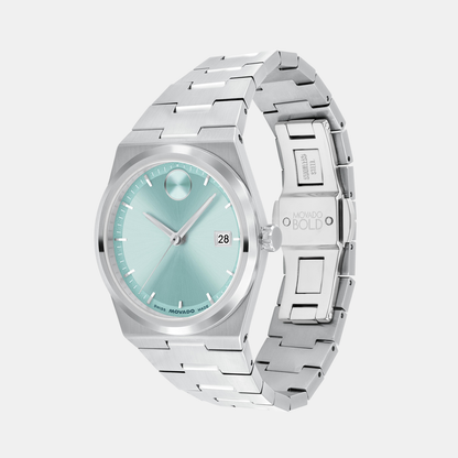 Movado Bold Quest Women Quartz Blue Dial Analog Stainless Steel Watch 3601186