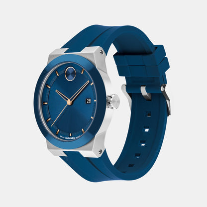 Movado Bold Fusion Men Quartz Blue Dial Analog Ceramic Watch 3601193