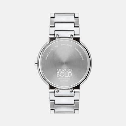 Movado Bold Horizon Men Quartz Blue Dial Analog Stainless Steel Watch 3601201