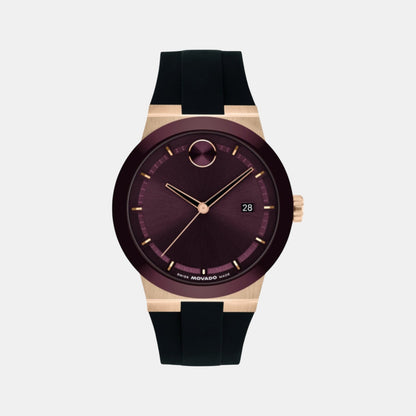 Movado Bold Fusion Men Quartz Burgundy Dial Analog Ceramic Watch 3601214