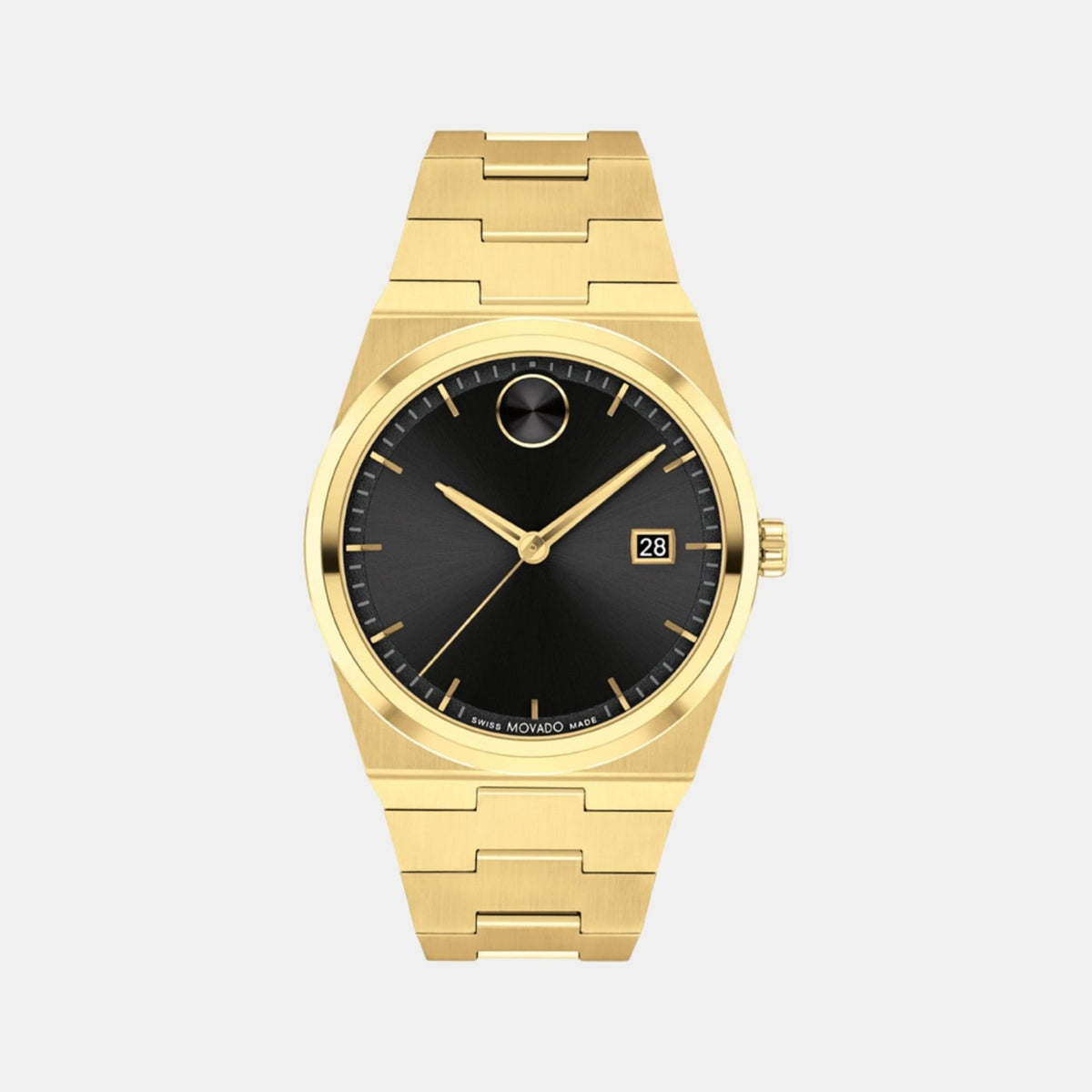 Movado Bold Quest Men Quartz Black Dial Analog Stainless Steel Watch 3601223