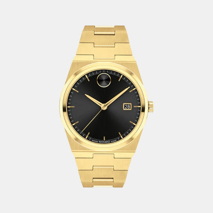 Movado Bold Quest Men Quartz Black Dial Analog Stainless Steel Watch 3601223