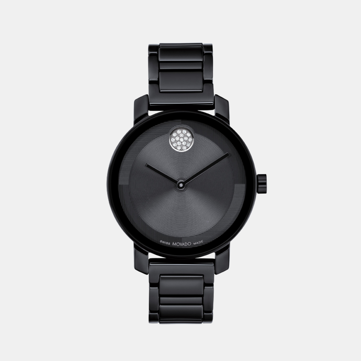 Movado Bold Evolution Women Quartz Black Dial Analog Ceramic Watch 3601235