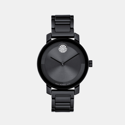 Movado Bold Evolution Women Quartz Black Dial Analog Ceramic Watch 3601235