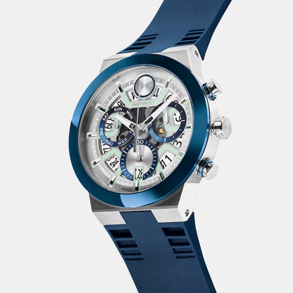 Movado Bold Fusion Men Quartz Silver Dial Chronograph Ceramic Watch 3601240