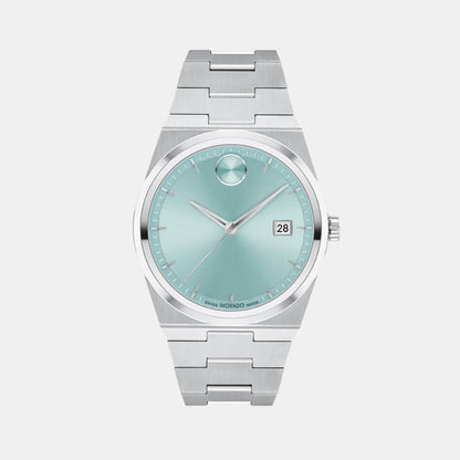 Movado Bold Quest Men Quartz Blue Dial Analog Stainless Steel Watch 3601243