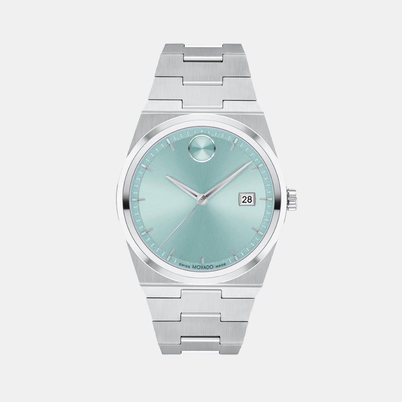 Movado Bold Quest Men Quartz Blue Dial Analog Stainless Steel Watch 3601243