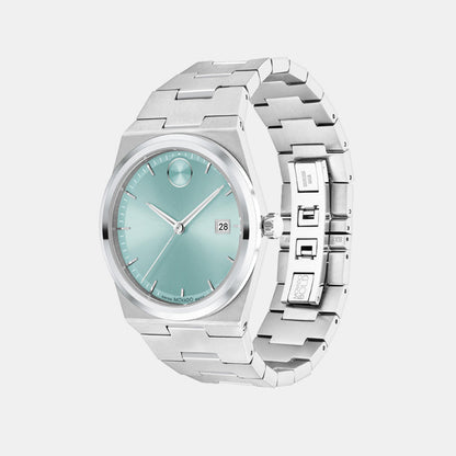 Movado Bold Quest Men Quartz Blue Dial Analog Stainless Steel Watch 3601243