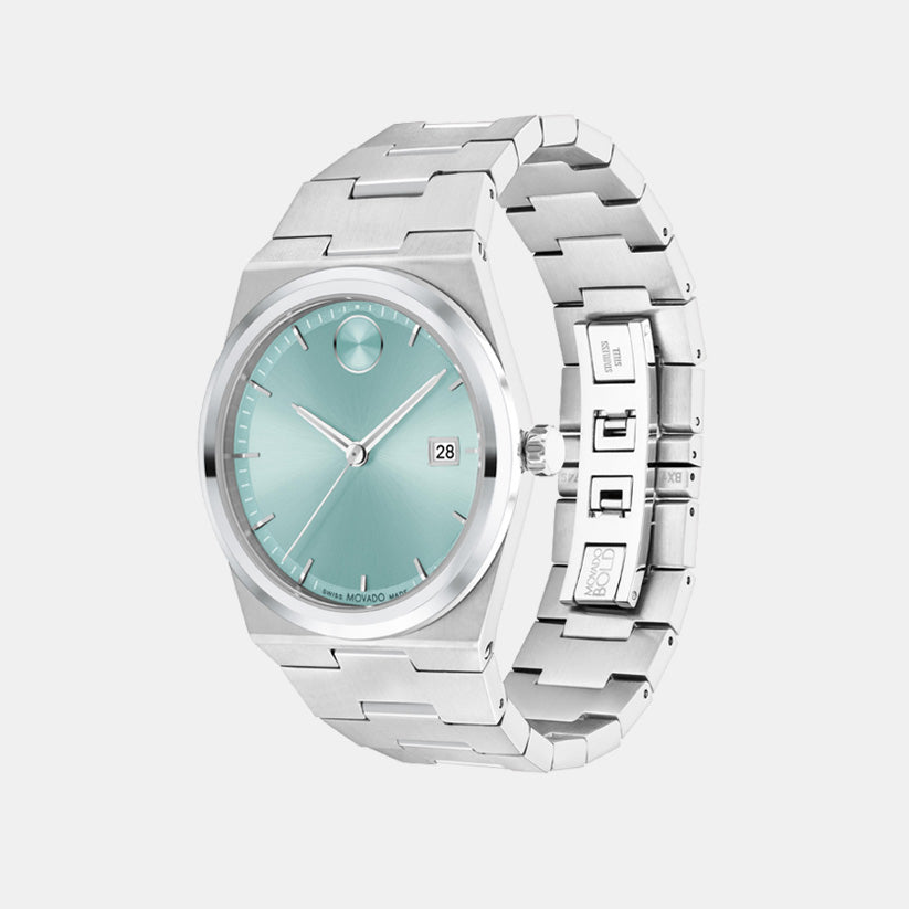 Movado Bold Quest Men Quartz Blue Dial Analog Stainless Steel Watch 3601243
