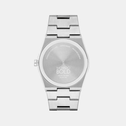 Movado Bold Quest Men Quartz Blue Dial Analog Stainless Steel Watch 3601243