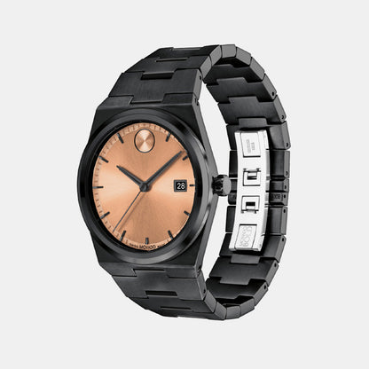 Movado Bold Quest Men Quartz Rose Gold Dial Analog Stainless Steel Watch 3601244