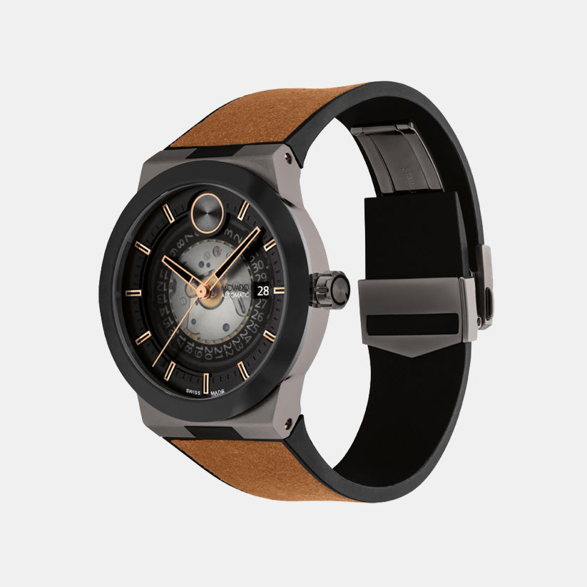 Movado Bold Fusion Men Automatic Grey Dial Analog Rubber Watch 3601248