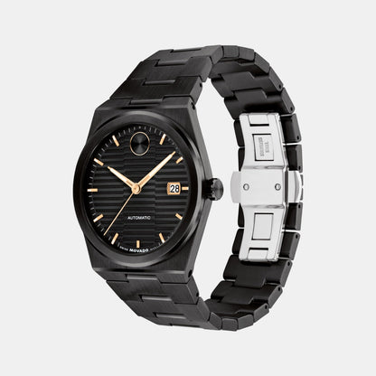 Movado Bold Quest Men Automatic Black Dial Analog Stainless Steel Watch 3601274