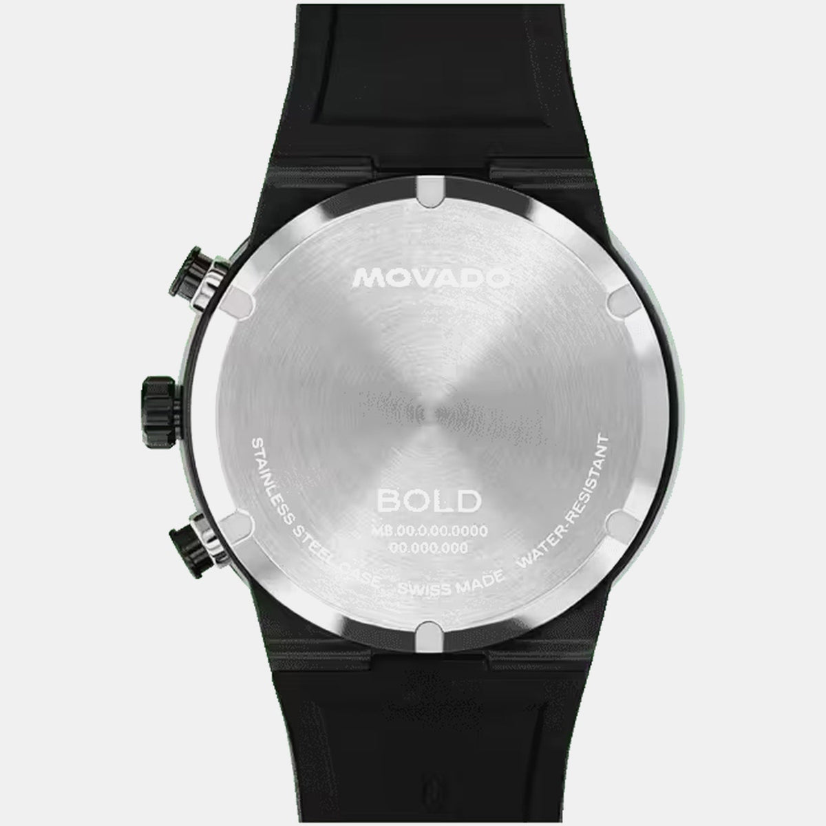 Movado Bold Fusion Men Quartz Grey Dial Chronograph Silicone Watch 3601284