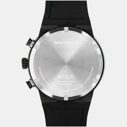 Movado Bold Fusion Men Quartz Grey Dial Chronograph Silicone Watch 3601284