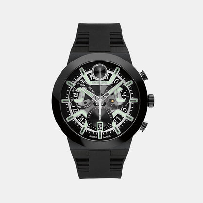 Movado Bold Fusion Men Quartz Grey Dial Chronograph Silicone Watch 3601284