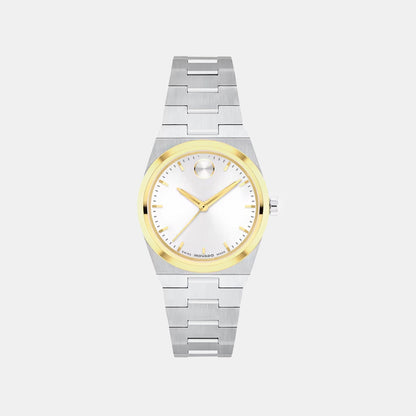 Movado Bold Quest Women Quartz White Dial Analog Stainless Steel Watch 3601291
