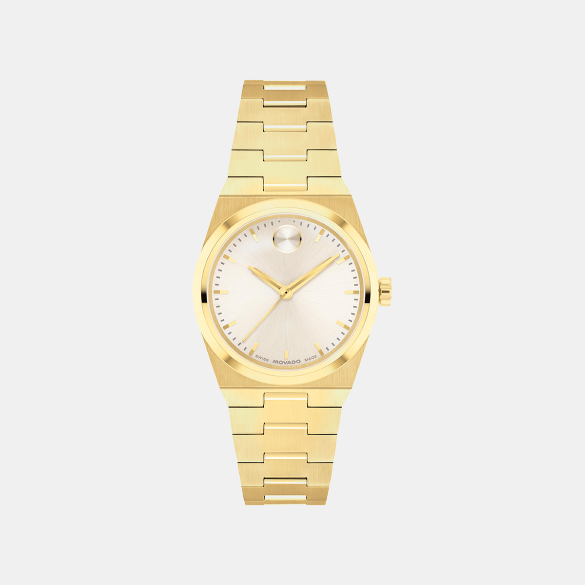 Movado Bold Quest Women Quartz Champagne Dial Analog Stainless Steel Watch 3601294