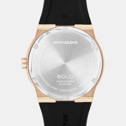Movado Bold Fusion Men Quartz Green Dial Analog Silicone Watch 3601296